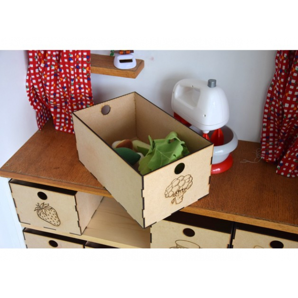 Grocery Boxes Laser Cut Vector Template for Toy Crates and Storage Grocery Boxes Laser Cut Vector Template for Toy Crates and Storage