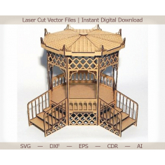 Gazebo لیزر برش بردار قالب