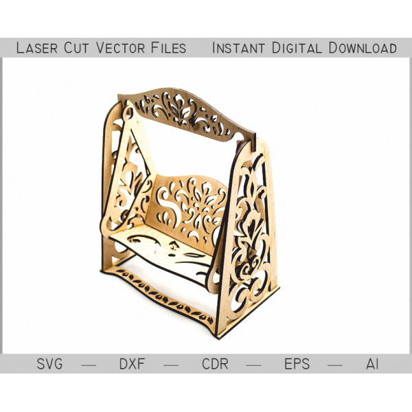 Openwork Swing Laser Cut Vector Template Openwork Swing Laser Cut Vector Template