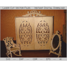Miniature Toy Furniture Set - Laser Cut Vector Files