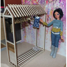 Dollhouse งไม้แขวชั้น-เลเซอร์ตัดเว็กเตอแฟ้ม