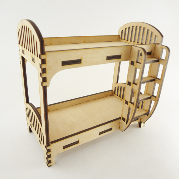 Dollhouse Bunk Bed Laser Cut Vector Template Dollhouse Bunk Bed Laser Cut Vector Template