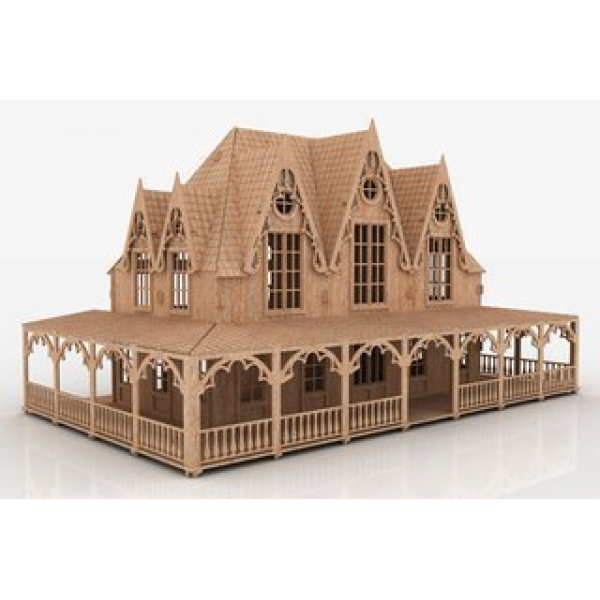 Large Victorian House Laser Cutting File Large Victorian House Laser Cutting File