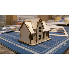 Miniature House - Laser Cut Vector Template