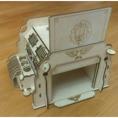 Cool Garage - Laser-Cut Vector Sjabloon voor Modulaire Sci-Fi Garage