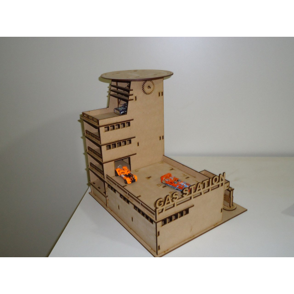 Gas Station Laser Cut Vektor-Fil for Toy Bil Garage Gas Station Laser Cut Vektor-Fil for Toy Bil Garage