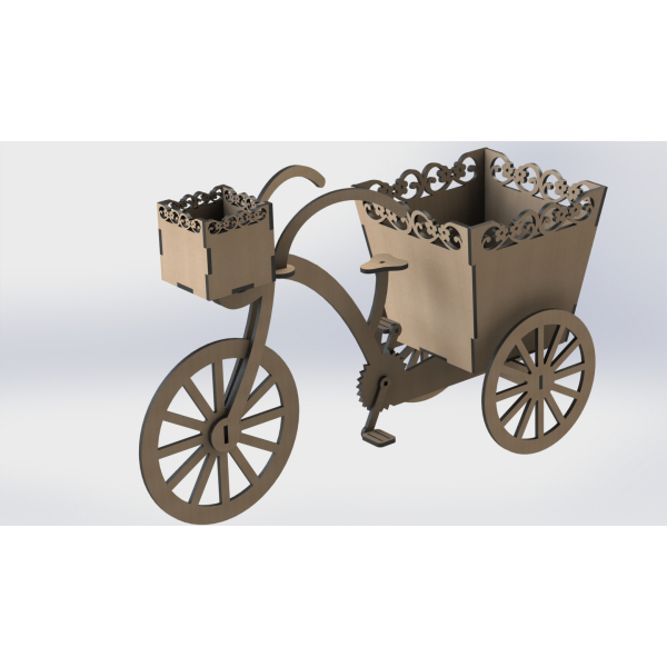 Vintage Cykel Planter - Laser Cut Vektor-Fil Vintage Cykel Planter - Laser Cut Vektor-Fil