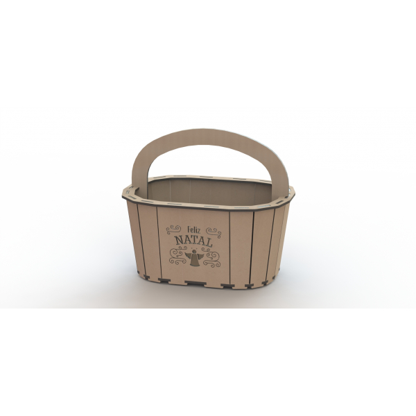 Blomst Kurv Laser Cut Vektor Skabelon med Feliz NATAL Gravering Blomst Kurv Laser Cut Vektor Skabelon med Feliz NATAL Gravering