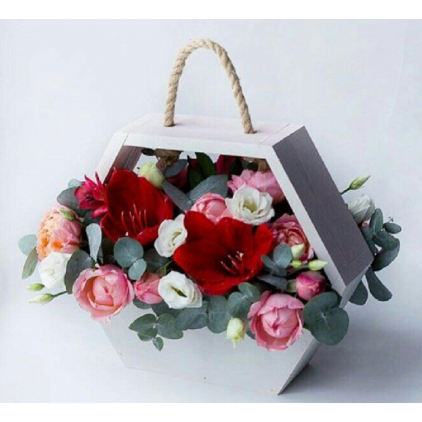 Hexagon Flower Basket-Laser-Cutting-Datei – Vektor-Vorlage für Holz-Korb Hexagon Flower Basket-Laser-Cutting-Datei – Vektor-Vorlage für Holz-Korb