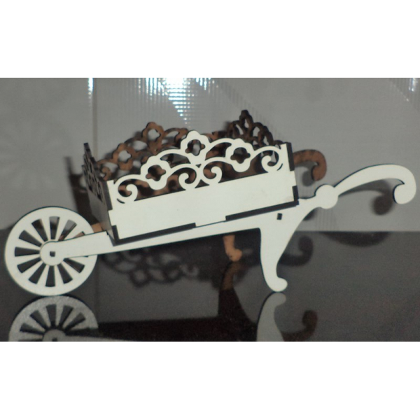 Mini Kamion Ukrasni Kolica — Laser Rezanje Vektor Fajl Mini Kamion Ukrasni Kolica — Laser Rezanje Vektor Fajl