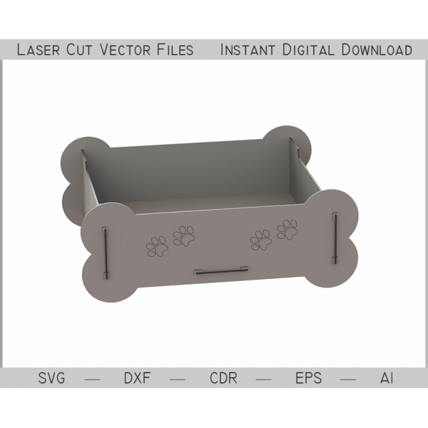 Osso Di Cane Letto Tagliato A Laser File Vettoriale Osso Di Cane Letto Tagliato A Laser File Vettoriale