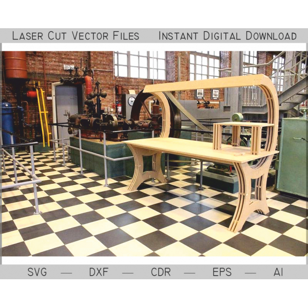 Desktop for Electronics Engineer - Laser Cut Vector File Desktop for Electronics Engineer - Laser Cut Vector File