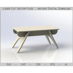 Piccolo E Moderno Tavolino Da Caffè - Taglio Laser File Vettoriale