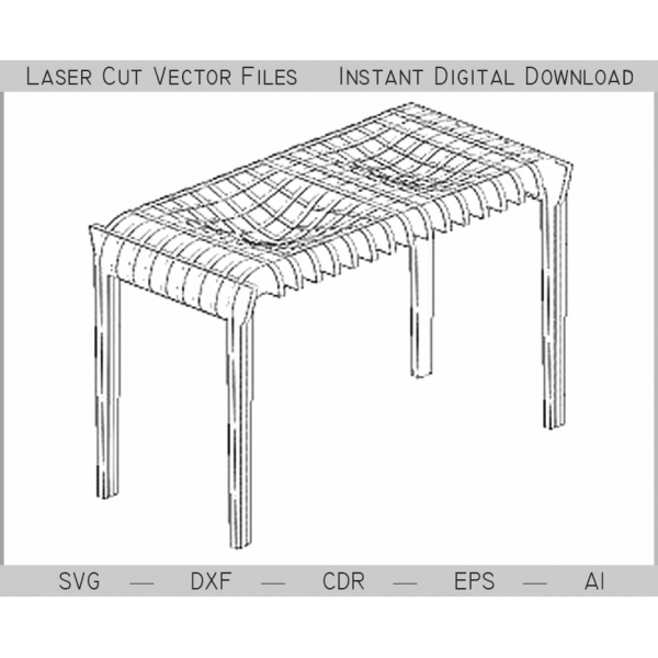 Parametrické Tabulky s Mísy na Ovoce - Laser Cut Vektor