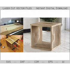 Parametric Wavy Kinyesi - Laser Kukata Template Vector