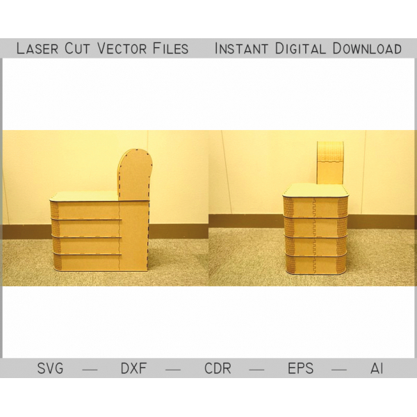 Laser Cut Chair Organizer Vector Template — SVG DXF CDR EPS AI Laser Cut Chair Organizer Vector Template — SVG DXF CDR EPS AI