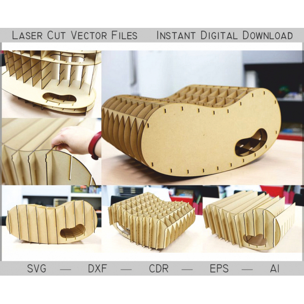 Parametric Seat Laser Cut Vector File for CNC and Laser Parametric Seat Laser Cut Vector File for CNC and Laser