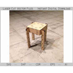 Compact Stolicu - Laser Rez Vektor Šablon