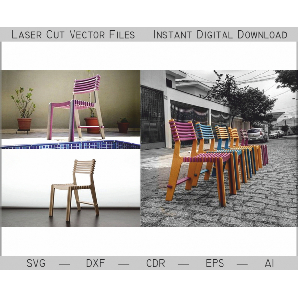 Rete a doghe Sedia Taglio Laser Vettoriale Modello – SVG, DXF, AI, EPS, CDR Rete a doghe Sedia Taglio Laser Vettoriale Modello – SVG, DXF, AI, EPS, CDR