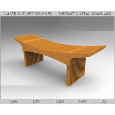Parametric สวนม้านั่ง-เลเซอร์ตัดเว็กเตอร์ต้นแบบ