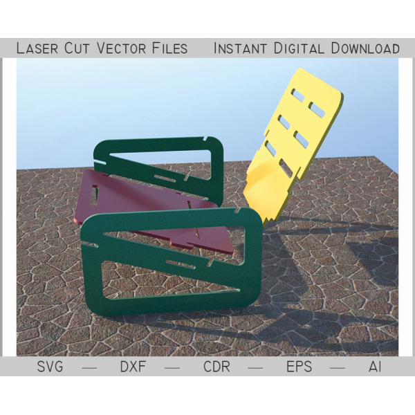 Lazer Kesim için Flatpack Şezlong Vektör Şablonu Lazer Kesim için Flatpack Şezlong Vektör Şablonu