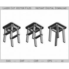 Afføring - Laser Cut Vektor Skabelon