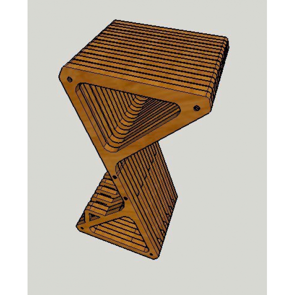 Stacked Triangle Bar Stool — Laser Cut Vector Template Stacked Triangle Bar Stool — Laser Cut Vector Template