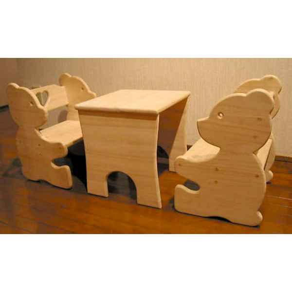 Children's Table and Bench Laser Cutting Vector Template