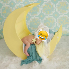 Dětská Postýlka Moon - Novorozence Foto Prop Vektorové Souboru