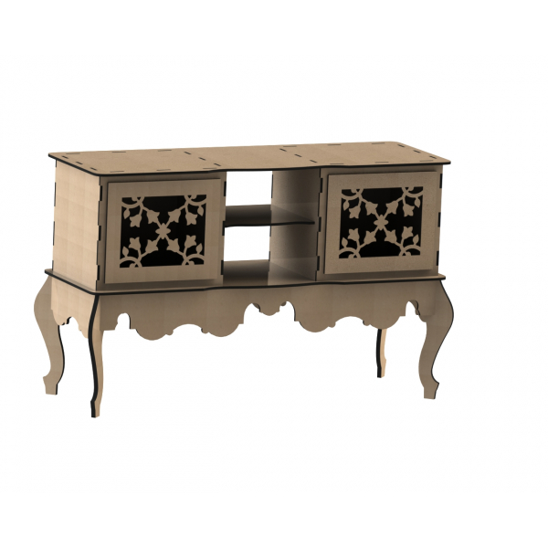 Ornate Chest of Drawers Laser Cutting File (SVG, DXF) Ornate Chest of Drawers Laser Cutting File (SVG, DXF)