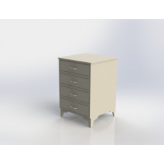 Chest of Drawers - 4-Drawer Nightstand Laser Cutting Vector Template