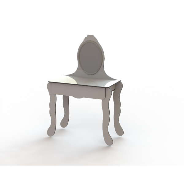 الغرور الجدول مع مرآة القطع بالليزر ملف ناقلات (SVG, DXF)