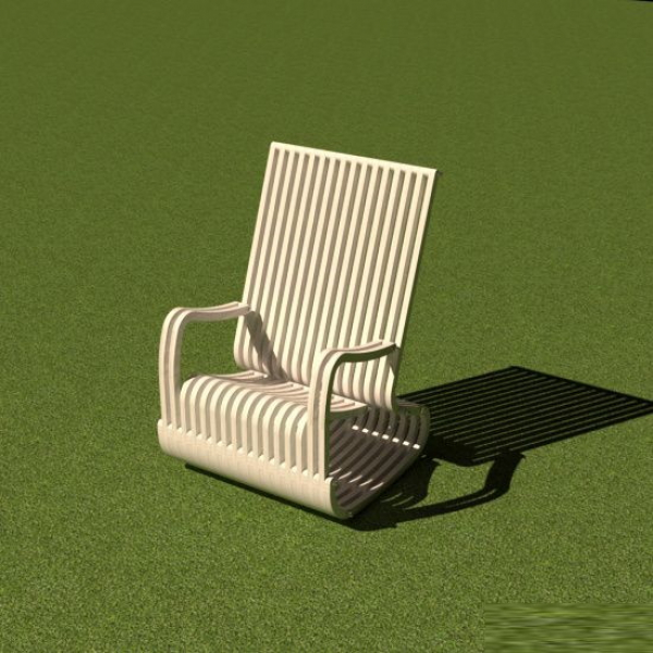 Modern Slatted Rocking Chair Vector File for Laser Cutting and CNC Modern Slatted Rocking Chair Vector File for Laser Cutting and CNC
