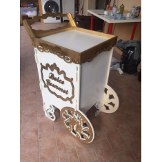 Popcorn Fack / Popcorn Kundvagn Laser Cut Mall Vektor