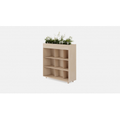 Libreria in legno con Fioriera - Taglio Laser File Vettoriale