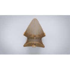Parametrico Sedia A Dondolo - Taglio Laser File Vettoriale