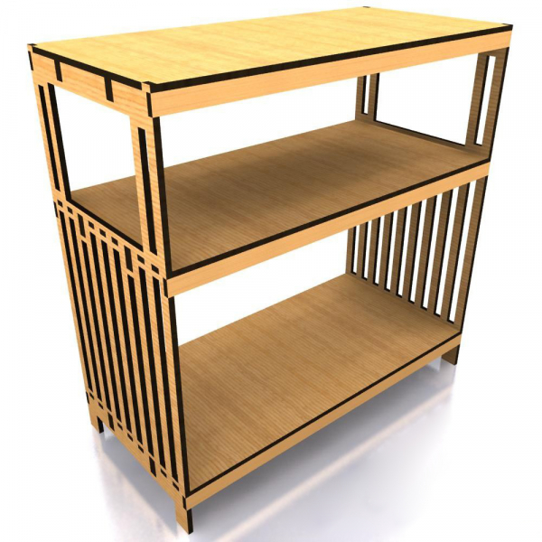 Modern 3-Tier Serving Table Laser Cut File Modern 3-Tier Serving Table Laser Cut File
