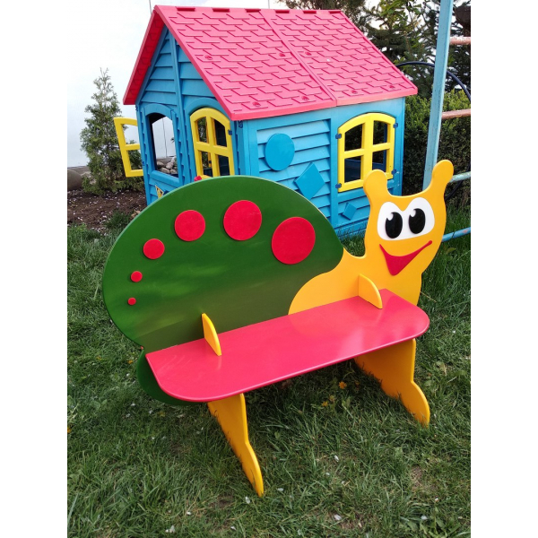 Caracol Niños de Banco de Corte por Láser de Archivo Vector de Plantilla de CNC Láser y