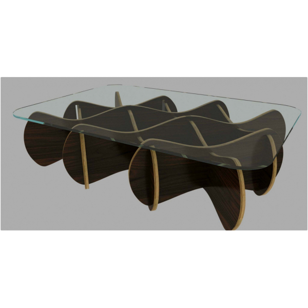 Spiral Wave Coffee Table Vector Template for Laser Cutting Spiral Wave Coffee Table Vector Template for Laser Cutting
