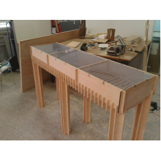 Lungo Modulare Tabella Di Visualizzazione - Taglio Laser Modello Vettoriale