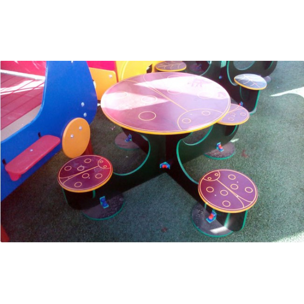 Kinder Tisch und Stühle Laser-Schnitt-Dateien – Marienkäfer-Design-Vektor-Vorlage Kinder Tisch und Stühle Laser-Schnitt-Dateien – Marienkäfer-Design-Vektor-Vorlage