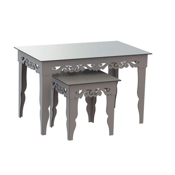 Ornate Nesting Table & Stool Laser Cutting Files Ornate Nesting Table & Stool Laser Cutting Files