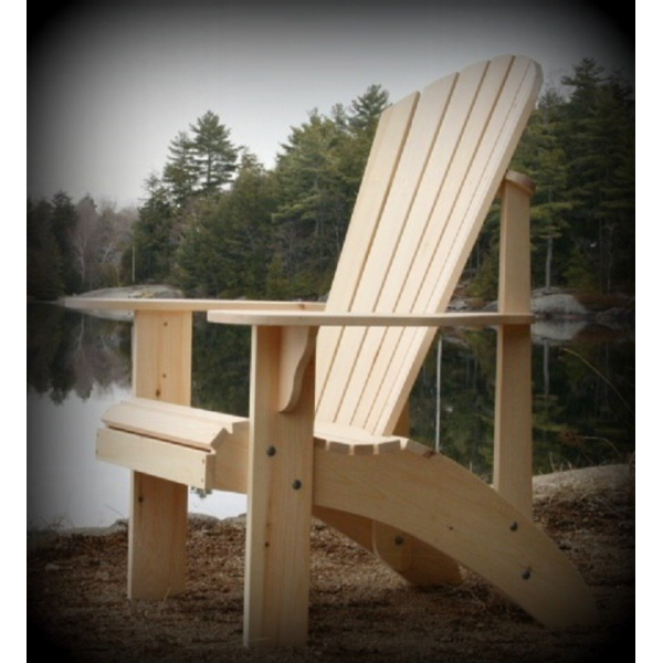 Adirondack Židle Laserové Řezání Soubor — Vektor Šablona pro CNC a Laserové