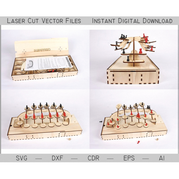 Hra Stonožka Laser Cut Vektorové Sada pro Překližky – SVG, DXF, AI, EPS, CDR Hra Stonožka Laser Cut Vektorové Sada pro Překližky – SVG, DXF, AI, EPS, CDR
