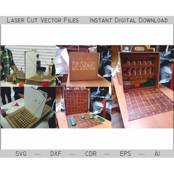 Templat Vektor Pemotongan Laser Permainan Minum Pertempuran Laut Templat Vektor Pemotongan Laser Permainan Minum Pertempuran Laut