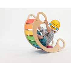Children ' s Rainbow Gungstol - Laser Cut Mall Vektor