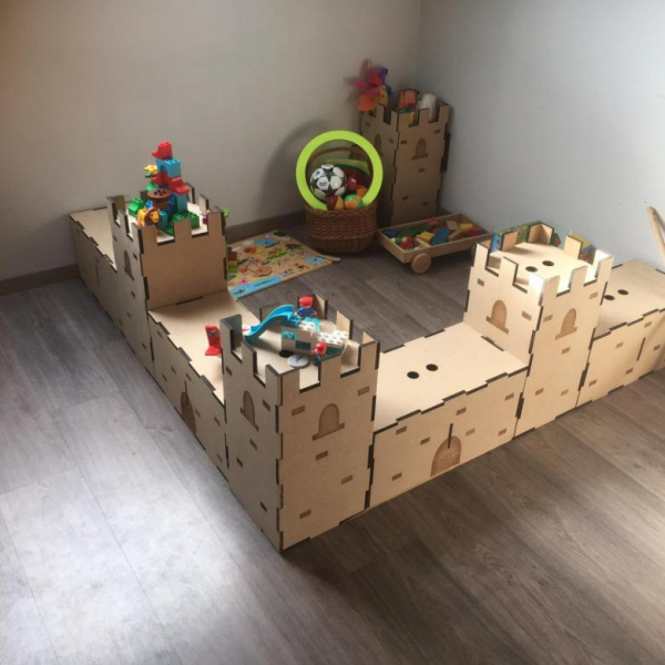 Kinder Spielen Festung Laser Cut Vector Files - SVG-DXF-PDF