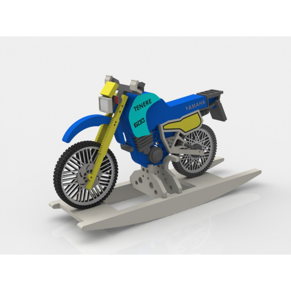 Rocking Motorcycle Toy — Laser Cut Vector Template