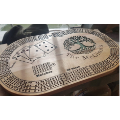 Cribbage Styrelsen Laser Cut-Fil – McGinn Familj