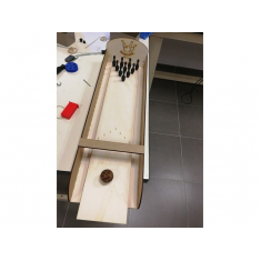 Bordsskiva Bowling Alley - Laser Cut Mall Vektor